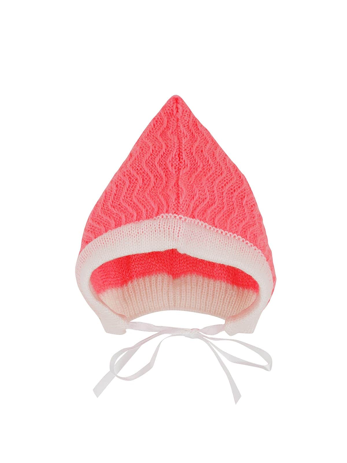 Little Angels Baby Knitted Sweater Set with Cap & Booties | Soft Winter Wear Sweater Sets Baby Winter Knitted Sweater Set with Cap and Socks 6-12 M / Neon Pink / Soft Wool