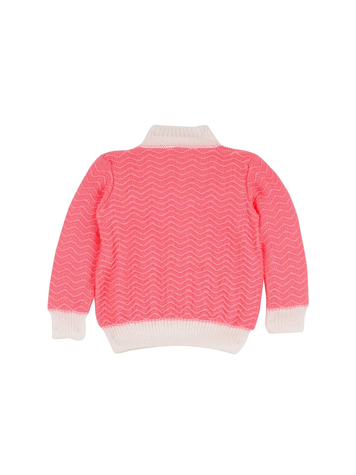 Little Angels Baby Knitted Sweater Set with Cap & Booties | Soft Winter Wear Sweater Sets Baby Winter Knitted Sweater Set with Cap and Socks 6-12 M / Neon Pink / Soft Wool