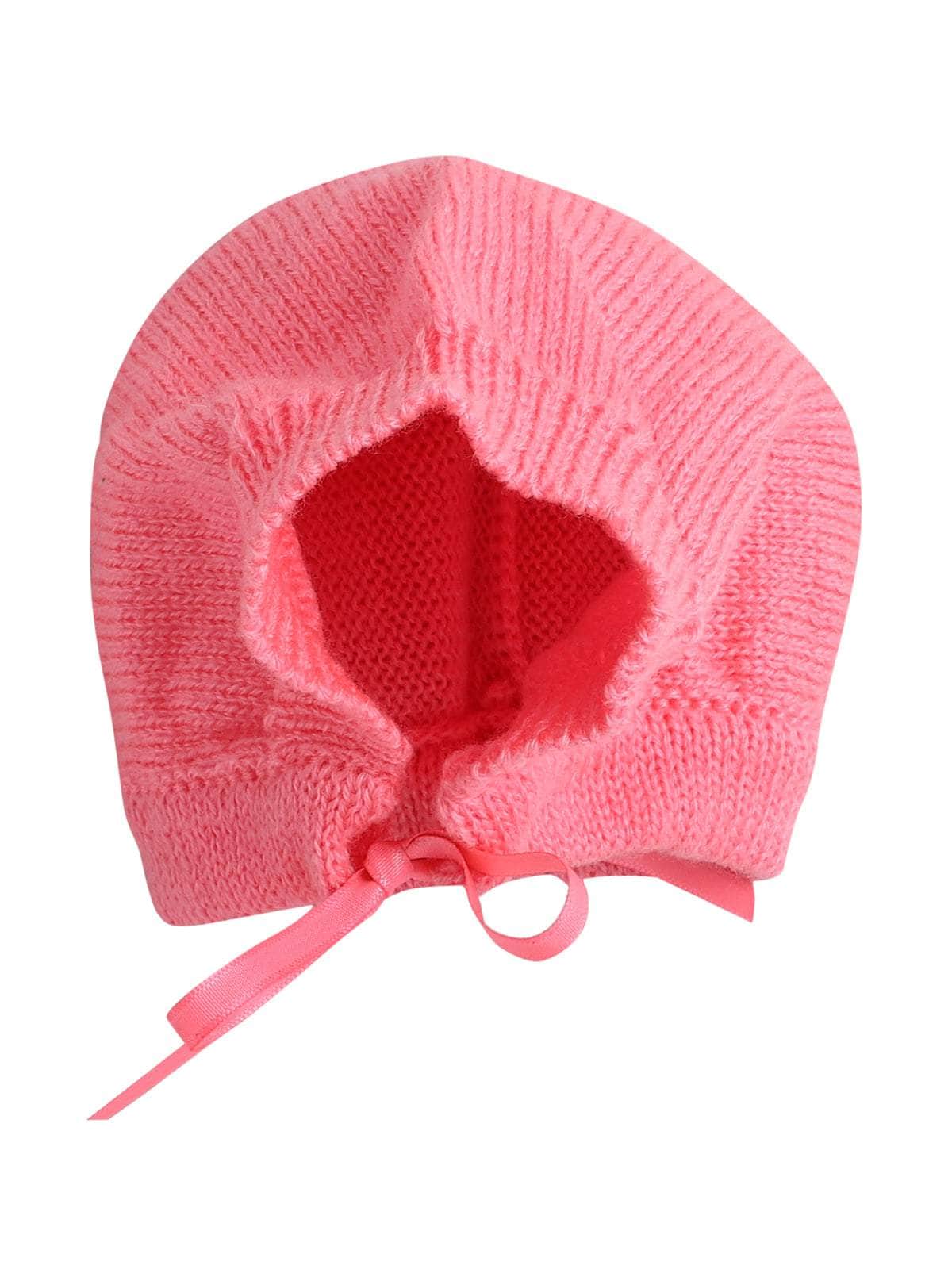 Little Angels Little Angels V-Neck Full Sleeves Full Sleeves Basketweave Cardigan, Tie-Knot Cap and Socks Sweater Sets Classic Ivory Baby Knitwear Ensemble