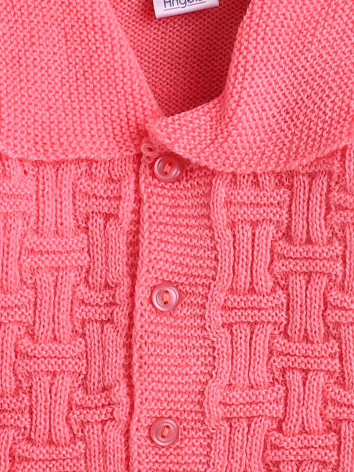 Little Angels Little Angels V-Neck Full Sleeves Full Sleeves Basketweave Cardigan, Tie-Knot Cap and Socks Sweater Sets Classic Ivory Baby Knitwear Ensemble