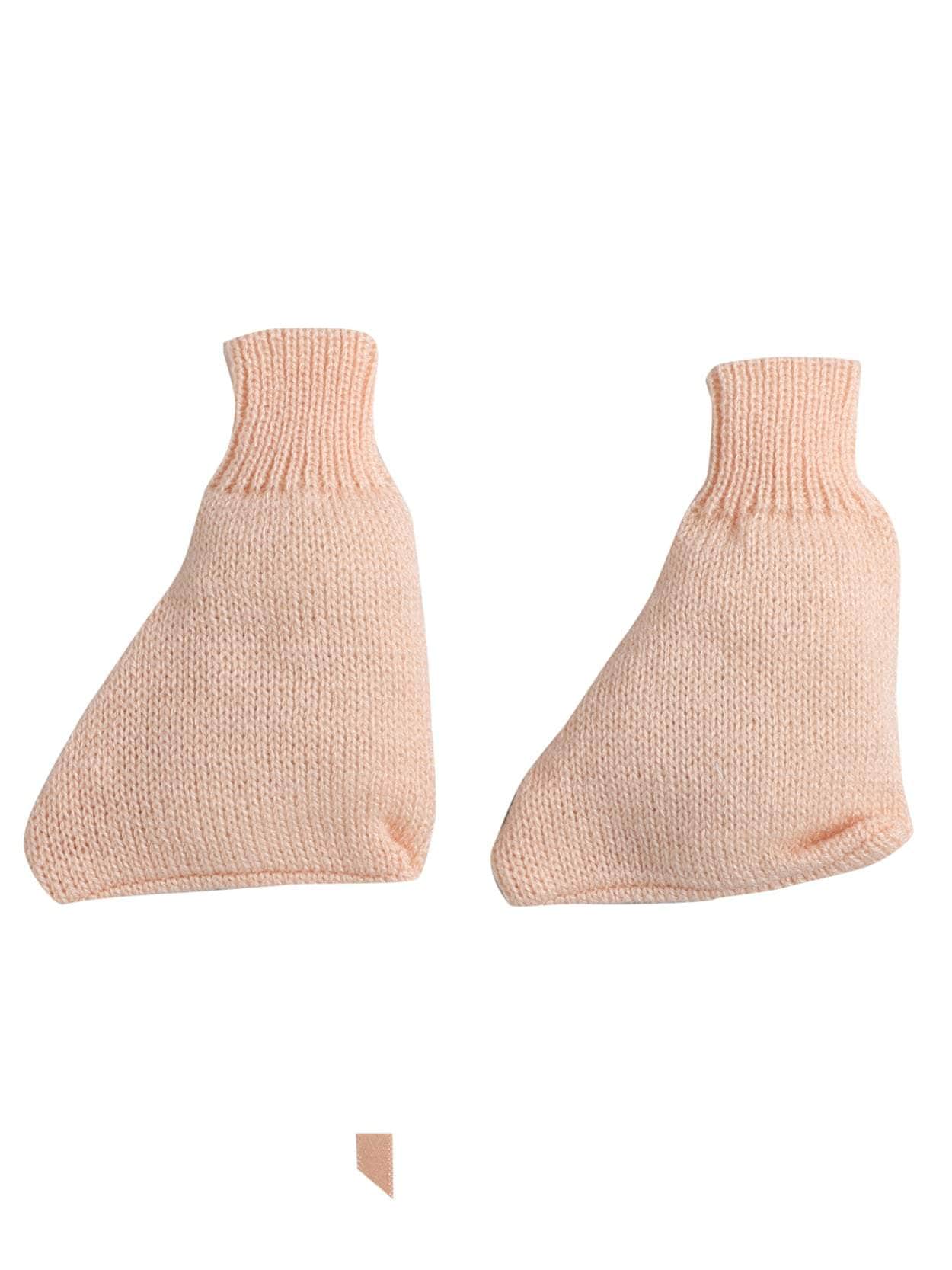 Little Angels Little Angels V-Neck Full Sleeves Full Sleeves Basketweave Cardigan, Tie-Knot Cap and Socks Sweater Sets Classic Ivory Baby Knitwear Ensemble