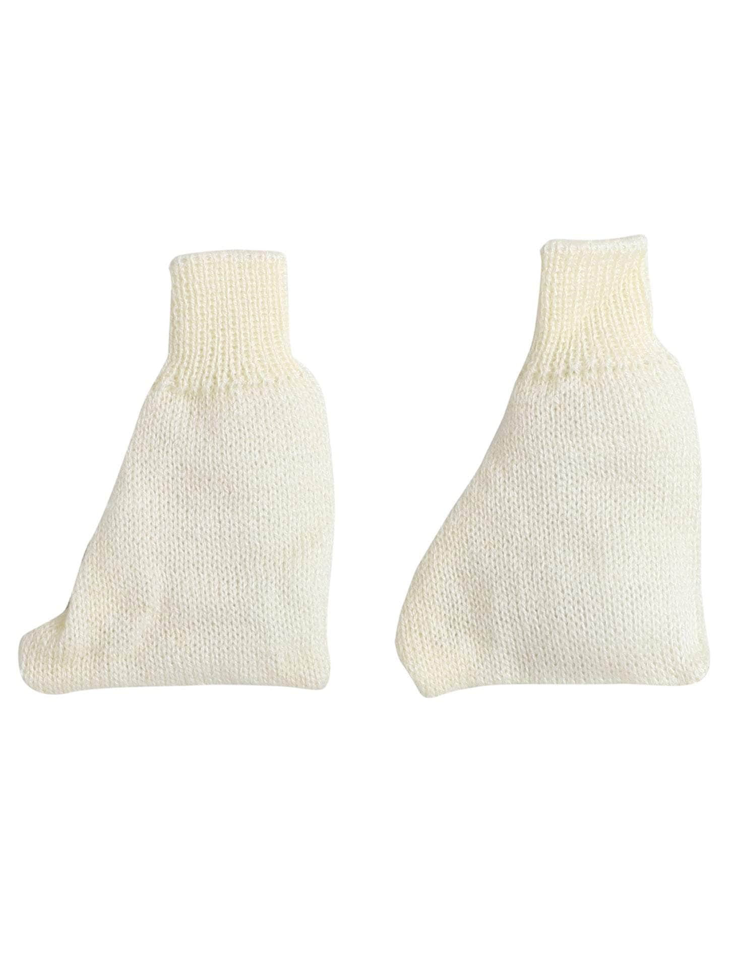Little Angels Little Angels V-Neck Full Sleeves Full Sleeves Basketweave Cardigan, Tie-Knot Cap and Socks Sweater Sets Classic Ivory Baby Knitwear Ensemble