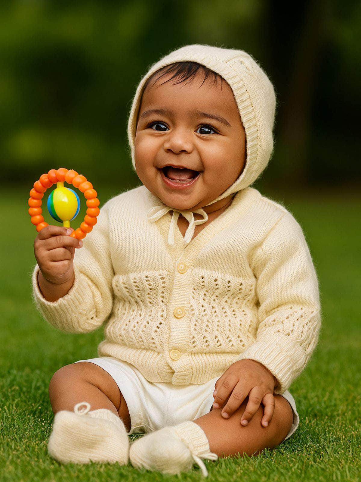 Little Angels Daisy Bloom Baby Knit Set Sweater Sets Daisy Bloom Baby Knit Set