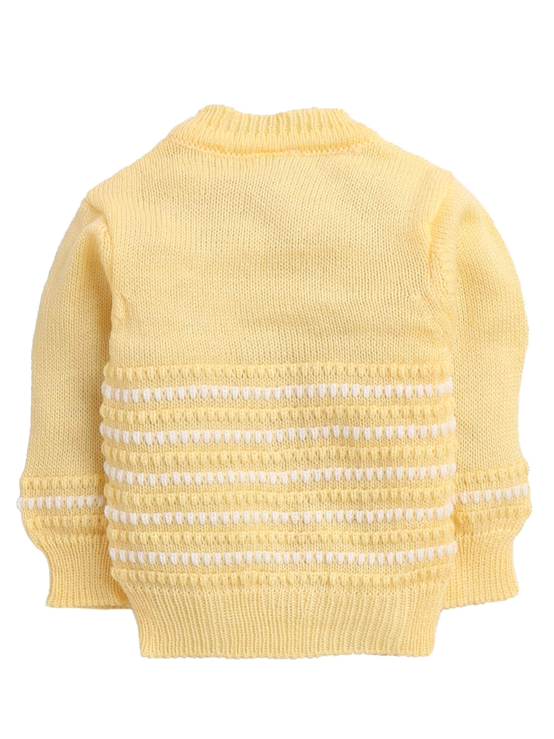 Little Angels Little Angels Sweater Set Baby Wool Full Sleeves V-Neck Striped in a Pearl Pattern Pink 3-Piece Set Sweater Sets Delicate Pearl-Knit Baby Set