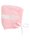 Little Angels Little Angels Sweater Set Baby Wool Full Sleeves V-Neck Striped in a Pearl Pattern Pink 3-Piece Set Sweater Sets Delicate Pearl-Knit Baby Set