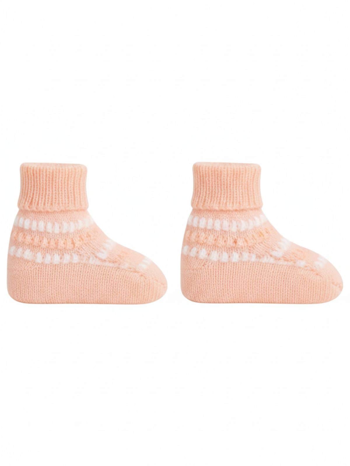 Little Angels Little Angels Sweater Set Baby Wool Full Sleeves V-Neck Striped in a Pearl Pattern Pink 3-Piece Set Sweater Sets Delicate Pearl-Knit Baby Set