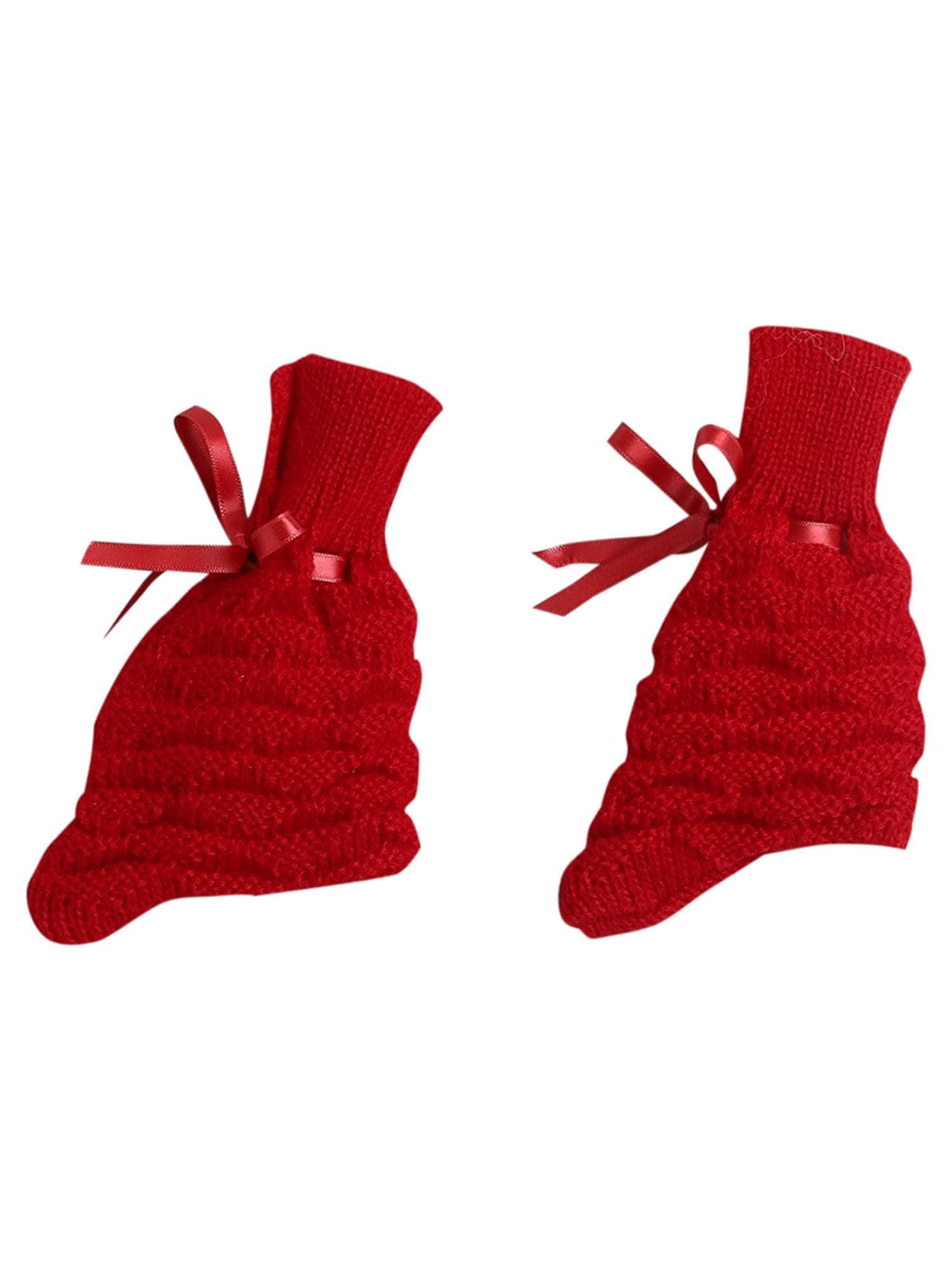 Little Angels Little Angels Sweater Set Baby Wool Full Sleeves V-Neck Solid with Pyramid Design Red 3-Piece Set Sweater Sets Diamond Buds Baby Knitwear Set