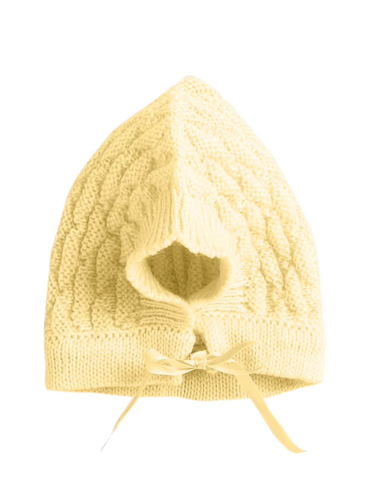 Little Angels Little Angels Sweater Set Baby Wool Full Sleeves V-Neck Solid with Pyramid Design Peach 3-Piece Set Sweater Sets Diamond Buds Baby Knitwear Set