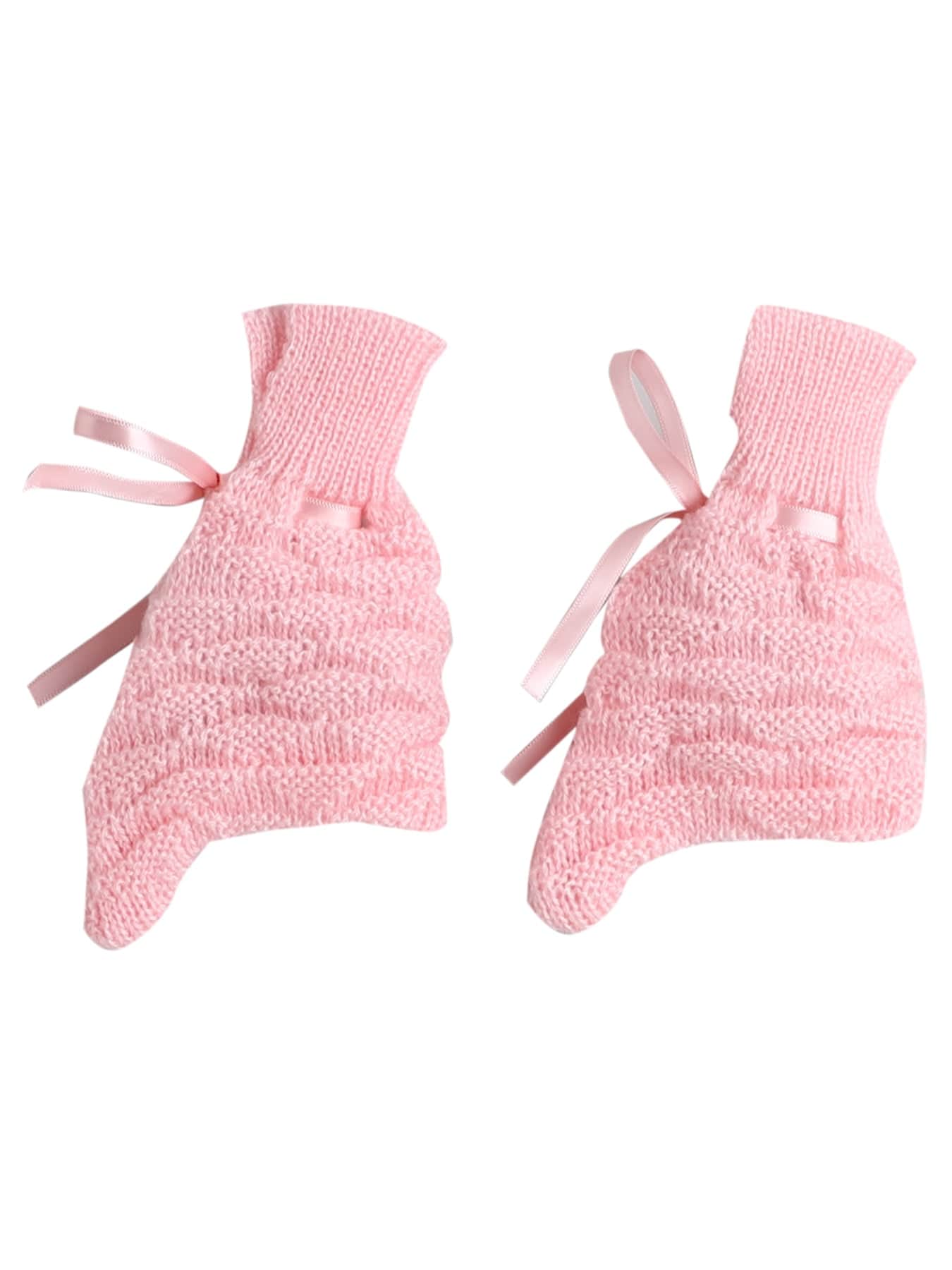 Little Angels Little Angels Sweater Set Baby Wool Full Sleeves V-Neck Solid with Pyramid Design Peach 3-Piece Set Sweater Sets Diamond Buds Baby Knitwear Set