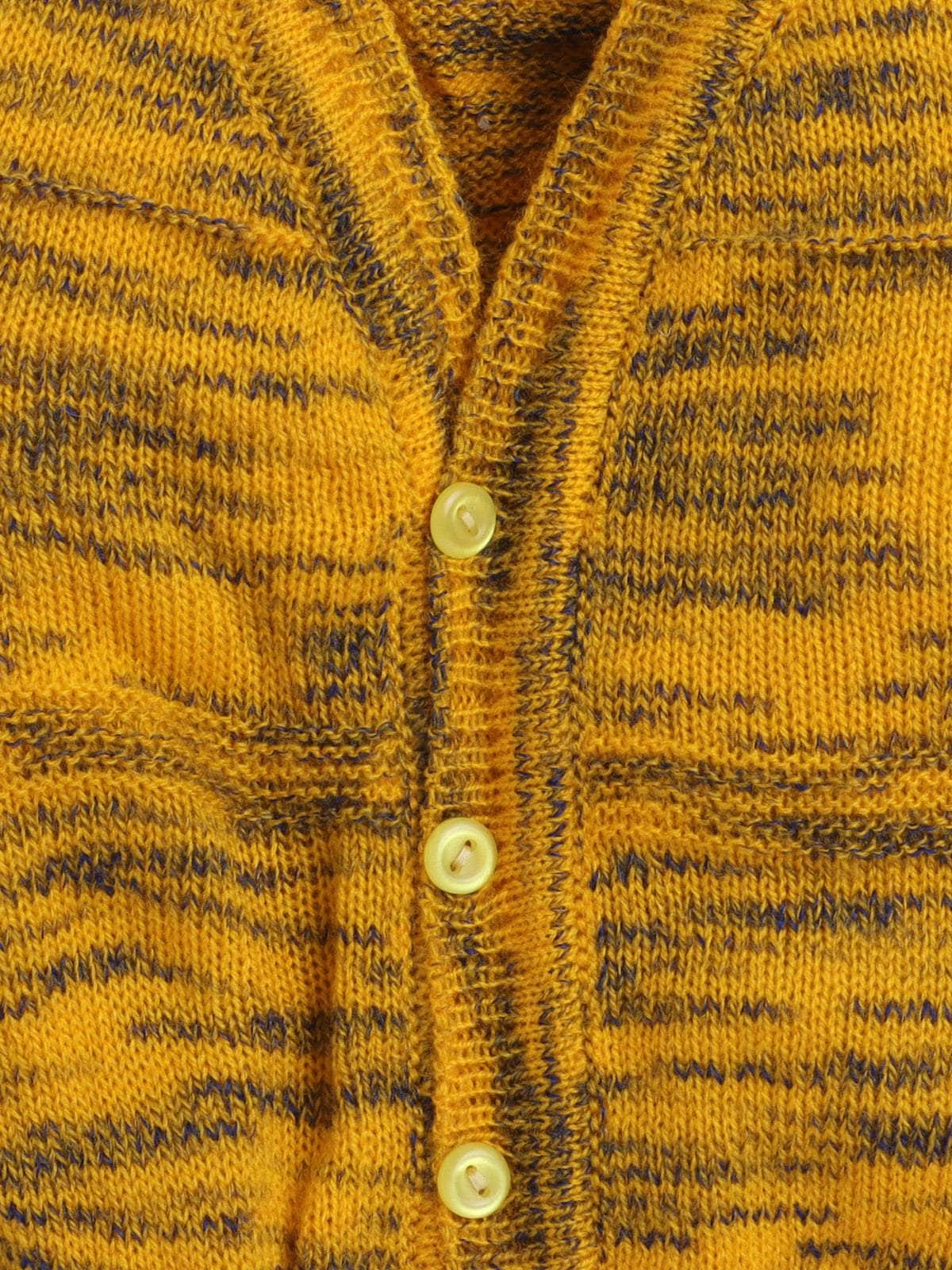 Little Angels Little Angels Sweater Set Baby Wool Full Sleeves V-Neck Free Knitted Tiger Pattern Enigma Yellow 3-Piece Set Sweater Sets Golden Glow Baby Knit Outfit