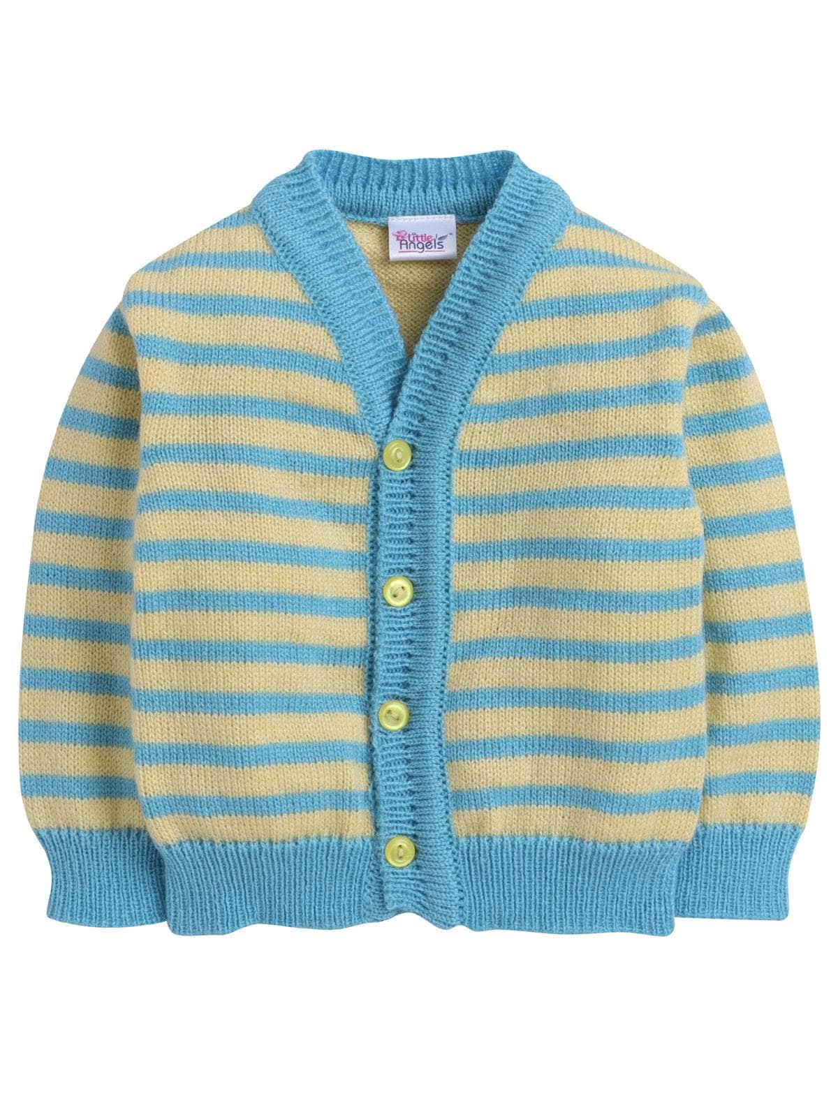 Little Angels Little Angels Sweater Set Baby Wool Full Sleeves V-Neck Fair Isle Knitted Red 3-Piece Set Sweater Sets I Love Mama Striped Woollen Cardigan