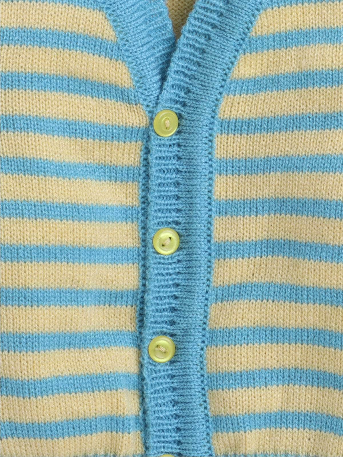 Little Angels Little Angels Sweater Set Baby Wool Full Sleeves V-Neck Fair Isle Knitted Red 3-Piece Set Sweater Sets I Love Mama Striped Woollen Cardigan