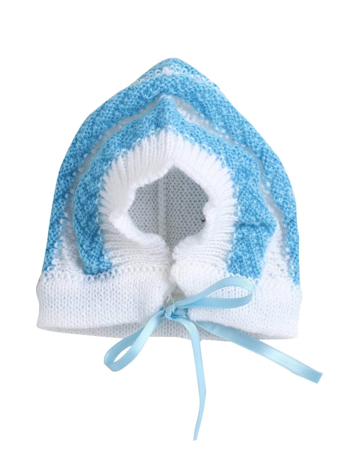 Little Angels Little Angels V-Neck Full Sleeves Full Sleeves Striped Cardigan, Tie-Knot Cap and Socks Sweater Sets Little Arrows Feather-Touch Outfit