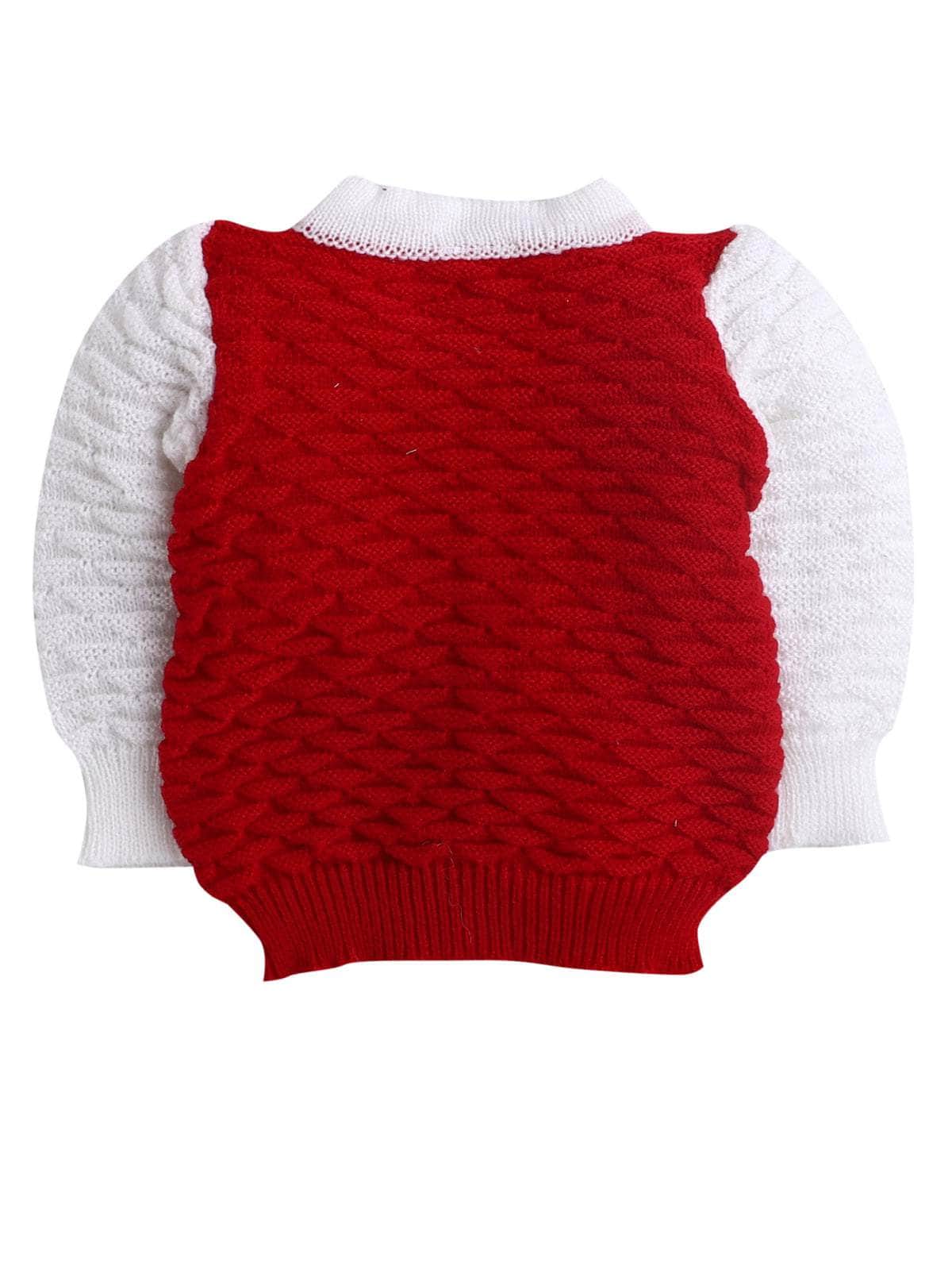 Little Angels Little Angels V-Neck Full Sleeves Full Sleeves Colour-Block Cardigan, Tie-Knot Cap and Socks Sweater Sets Little Cupid Knitwear Set
