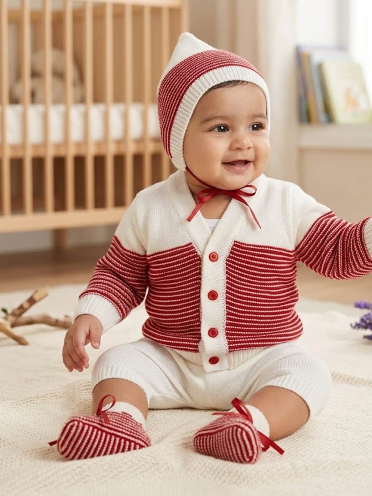 Little Angels Little Snow Explorer Winter Set Sweater Sets Little Snow Explorer Winter Set 0-3 M / Red