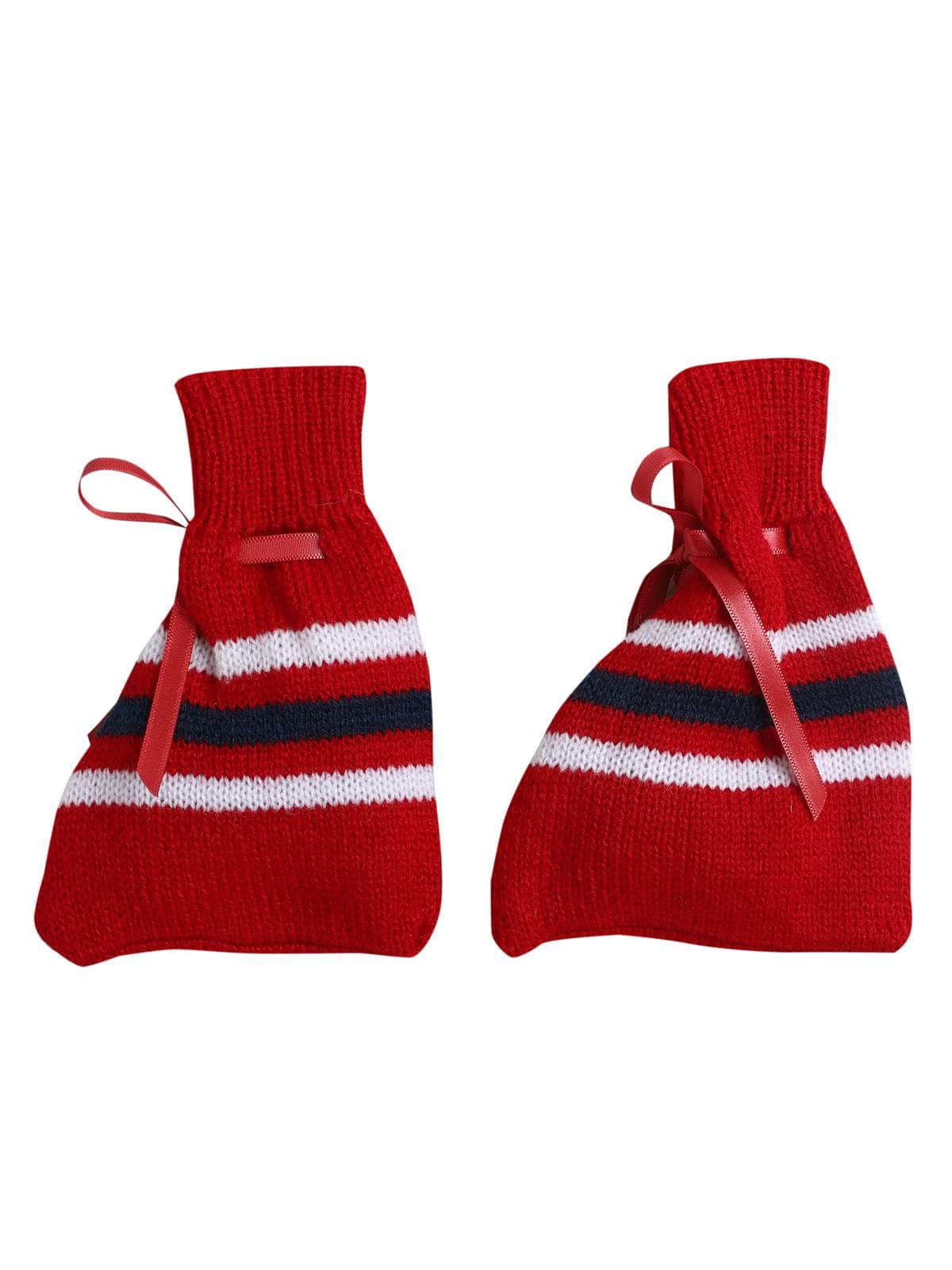 Little Angels Little Angels V-Neck Full Sleeves Full Sleeves Star Cardigan, Tie-Knot Cap and Socks Sweater Sets Mini Explorer Winter Outfit