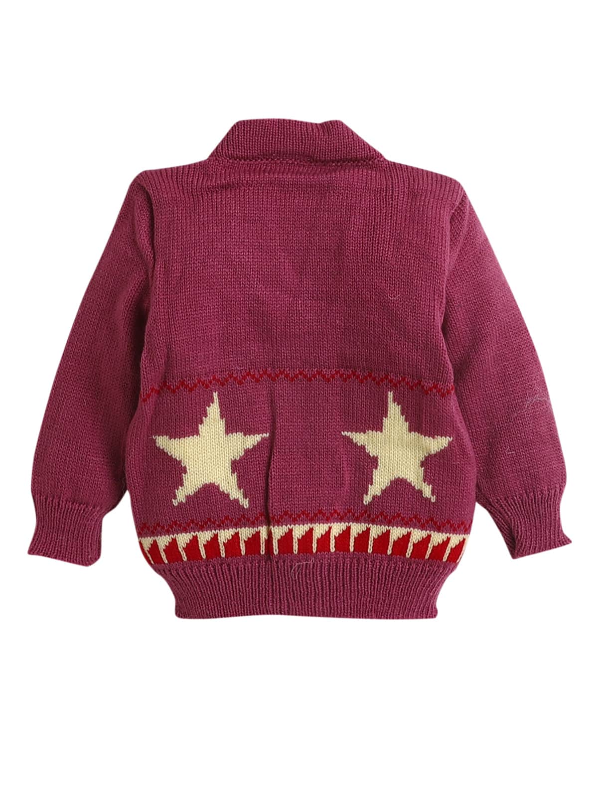 Little Angels Little Angels V-Neck Full Sleeves Full Sleeves Star Cardigan, Tie-Knot Cap and Socks Sweater Sets Mini Explorer Winter Outfit