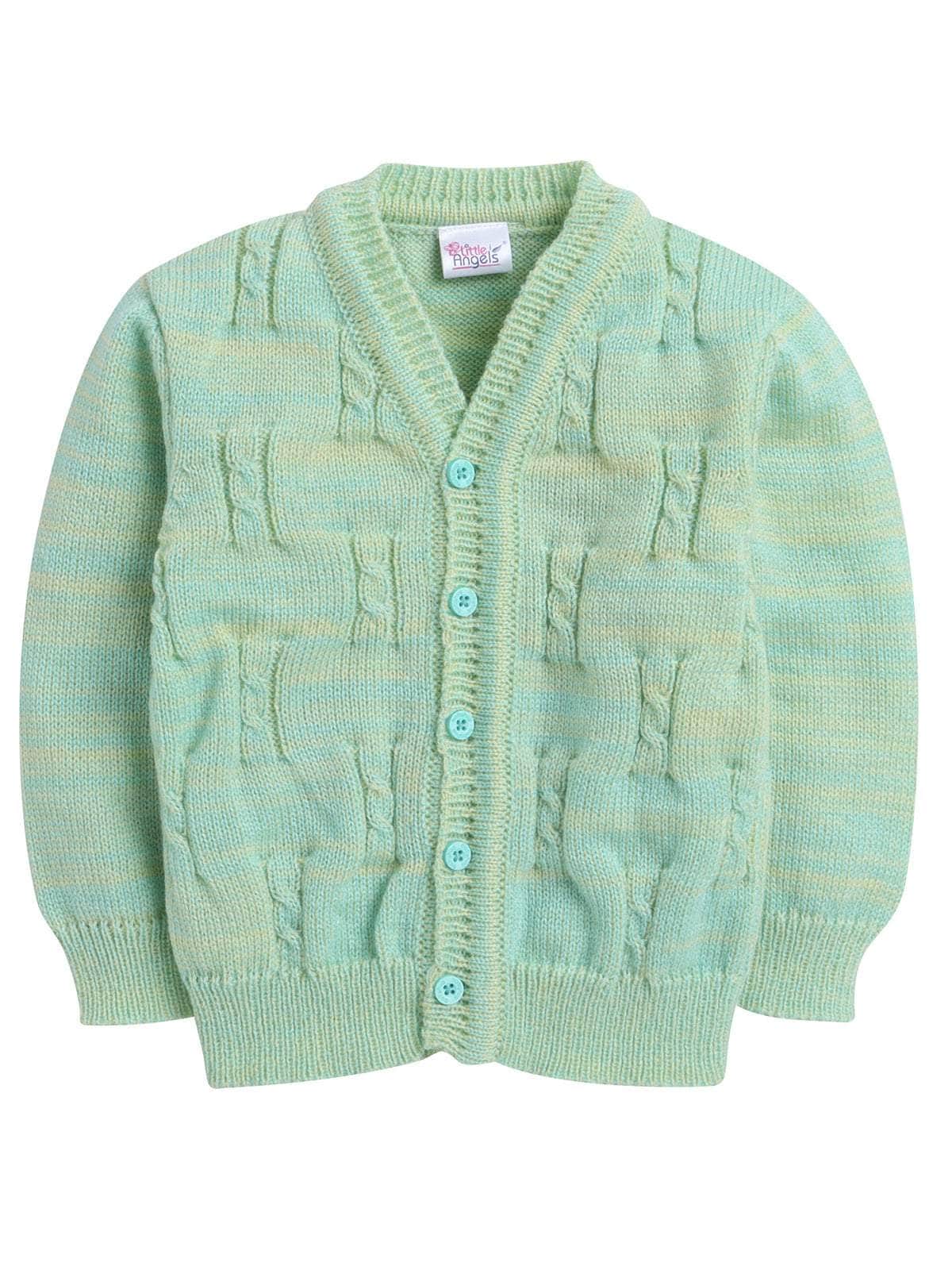 Little Angels Little Angels Sweater Set Baby Wool Full Sleeves V-Neck Fair Isle Knitted Red 3-Piece Set Sweater Sets Minty Fresh Baby Woollen Cardigan