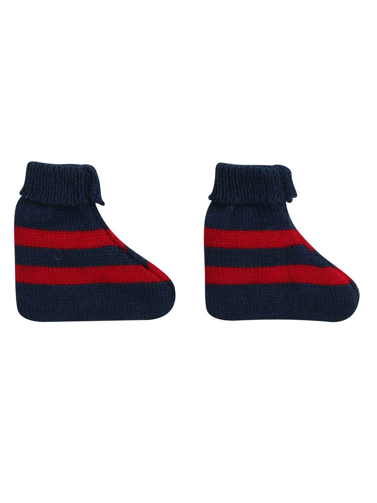 Little Angels Little Angels V-Neck Full Sleeves Full Sleeves Fair Isle Cardigan, Tie-Knot Cap and Socks Sweater Sets Nordic Nights Baby Outfit