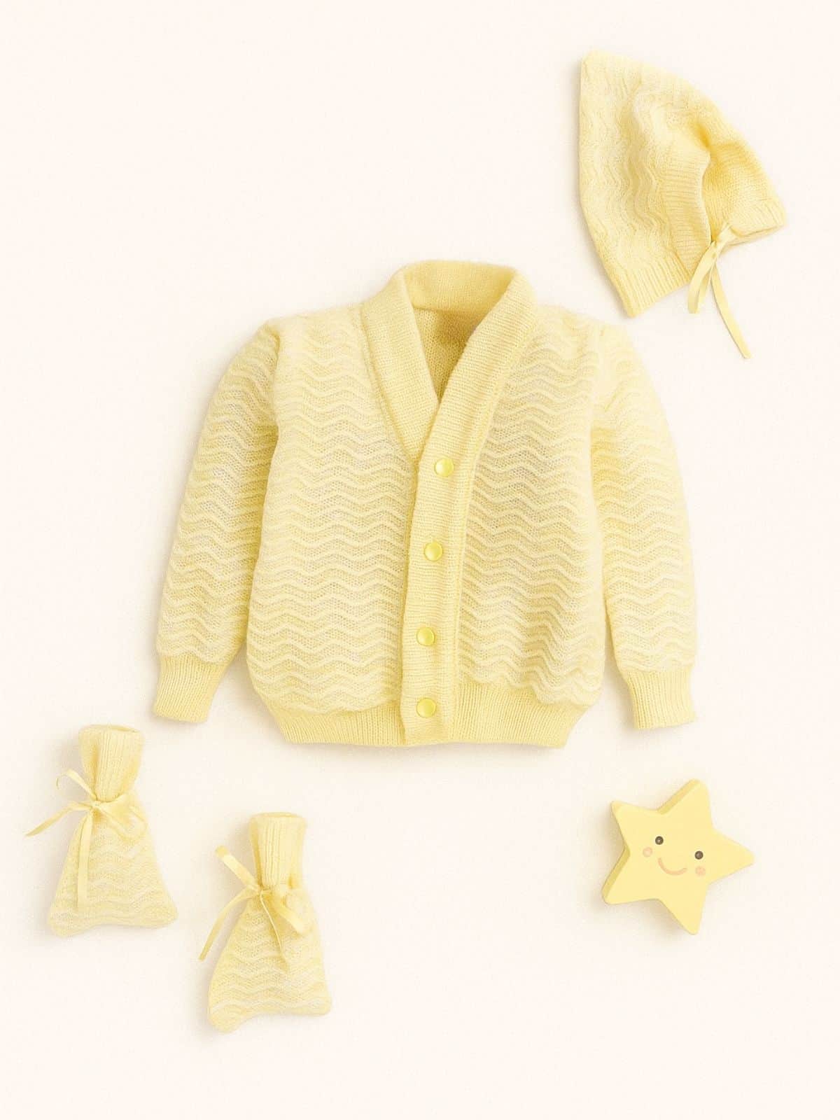 Little Angels Ocean Whisper Baby outifit Sweater Sets Ocean Whisper Baby outifit 3-6 M / Yellow