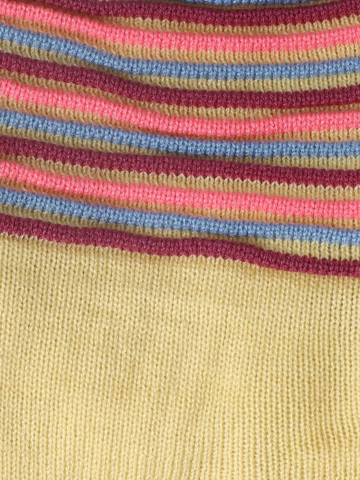 Little Angels Little Angels Sweater Set Baby Wool Full Sleeves V-Neck Bumper Striped Blue 3-Piece Set Sweater Sets Rainbow Snug Bumper Baby Outfit