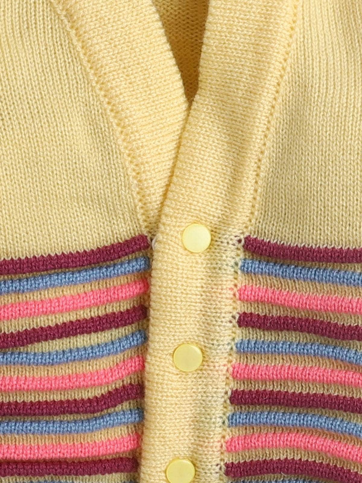Little Angels Little Angels Sweater Set Baby Wool Full Sleeves V-Neck Bumper Striped Blue 3-Piece Set Sweater Sets Rainbow Snug Bumper Baby Outfit