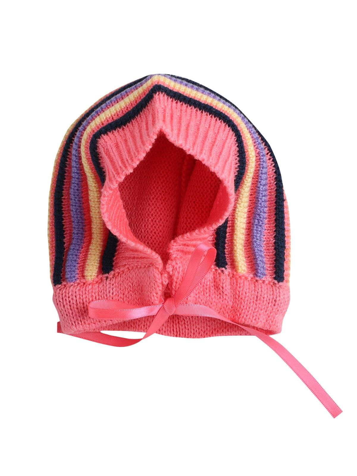 Little Angels Little Angels Sweater Set Baby Wool Full Sleeves V-Neck Bumper Striped Blue 3-Piece Set Sweater Sets Rainbow Snug Bumper Baby Outfit