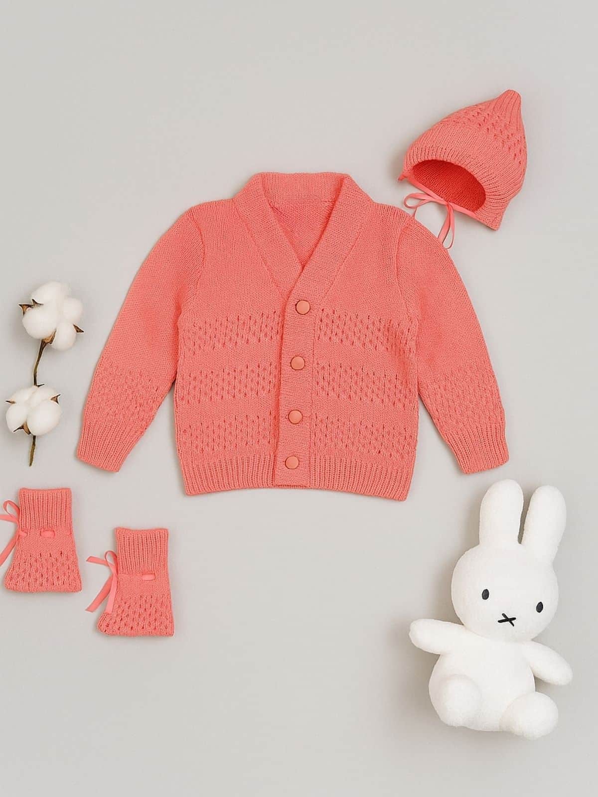Little Angels Ready for Hugs Sweater Set Sweater Sets Ready for Hugs Sweater Set 3-6 M / Neon Pink