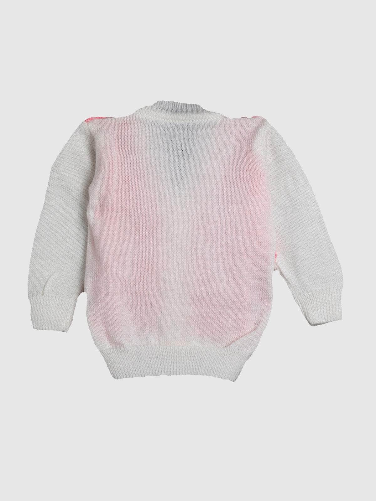 Little Angels Little Angels Sweater Set Baby Wool Full Sleeves V-Neck Textured Triangle Blue & White 3-Piece Set Sweater Sets Snow Cone Snugglewear Set