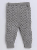 Little Angels Little Angels V-Neck Full Sleeves Full Sleeves Cable Knit Cardigan, Cap & Pants Sweater Sets Snuggle Me Grey Knit Set