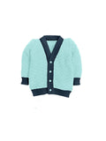 Little Angels Little Angels V-Neck Full Sleeves Color-Block with Cable Knit Grey & Navy Cardigan, Pants, Cap & Socks Sweater Sets The Neo-Classic Knitted Sweater Set 0-3 M / Green & Navy / Soft Wool