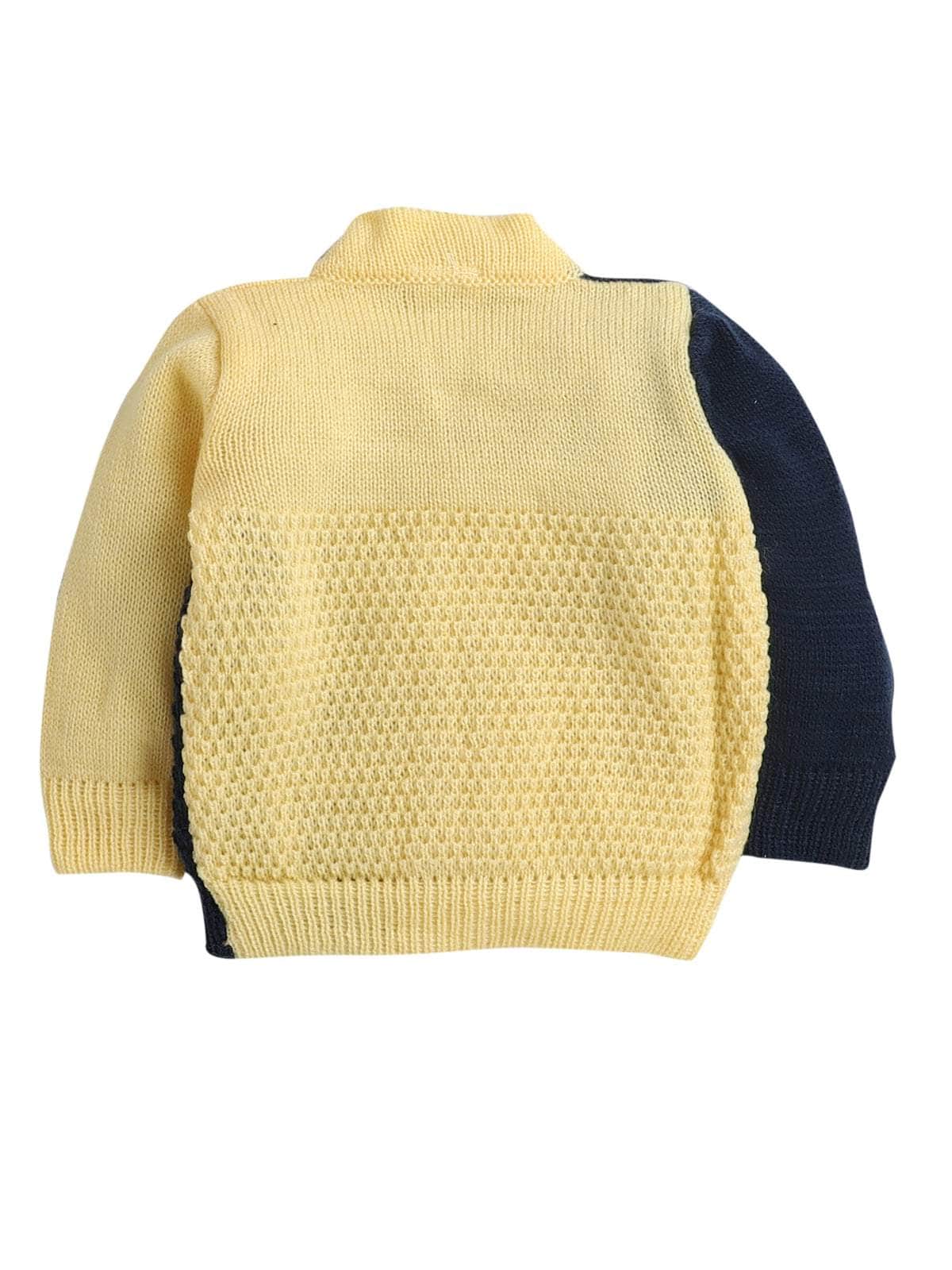 Little Angels Little Angels Sweater Set Baby Wool Full Sleeves V-Neck Color-Block Navy & Red 3-Piece Set Sweater Sets Tiny Spark Soft Knit Set
