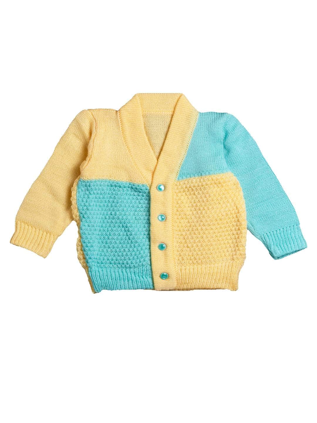 Little Angels Little Angels Sweater Set Baby Wool Full Sleeves V-Neck Color-Block Navy & Red 3-Piece Set Sweater Sets Tiny Spark Soft Knit Set