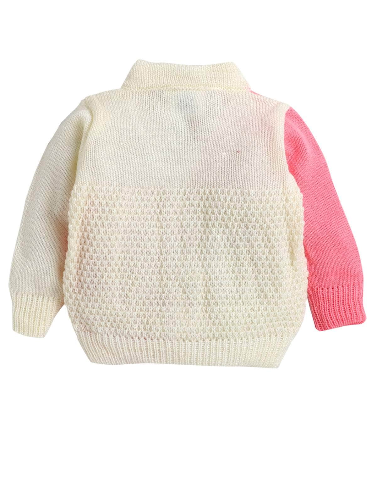 Little Angels Little Angels Sweater Set Baby Wool Full Sleeves V-Neck Color-Block Navy & Red 3-Piece Set Sweater Sets Tiny Spark Soft Knit Set