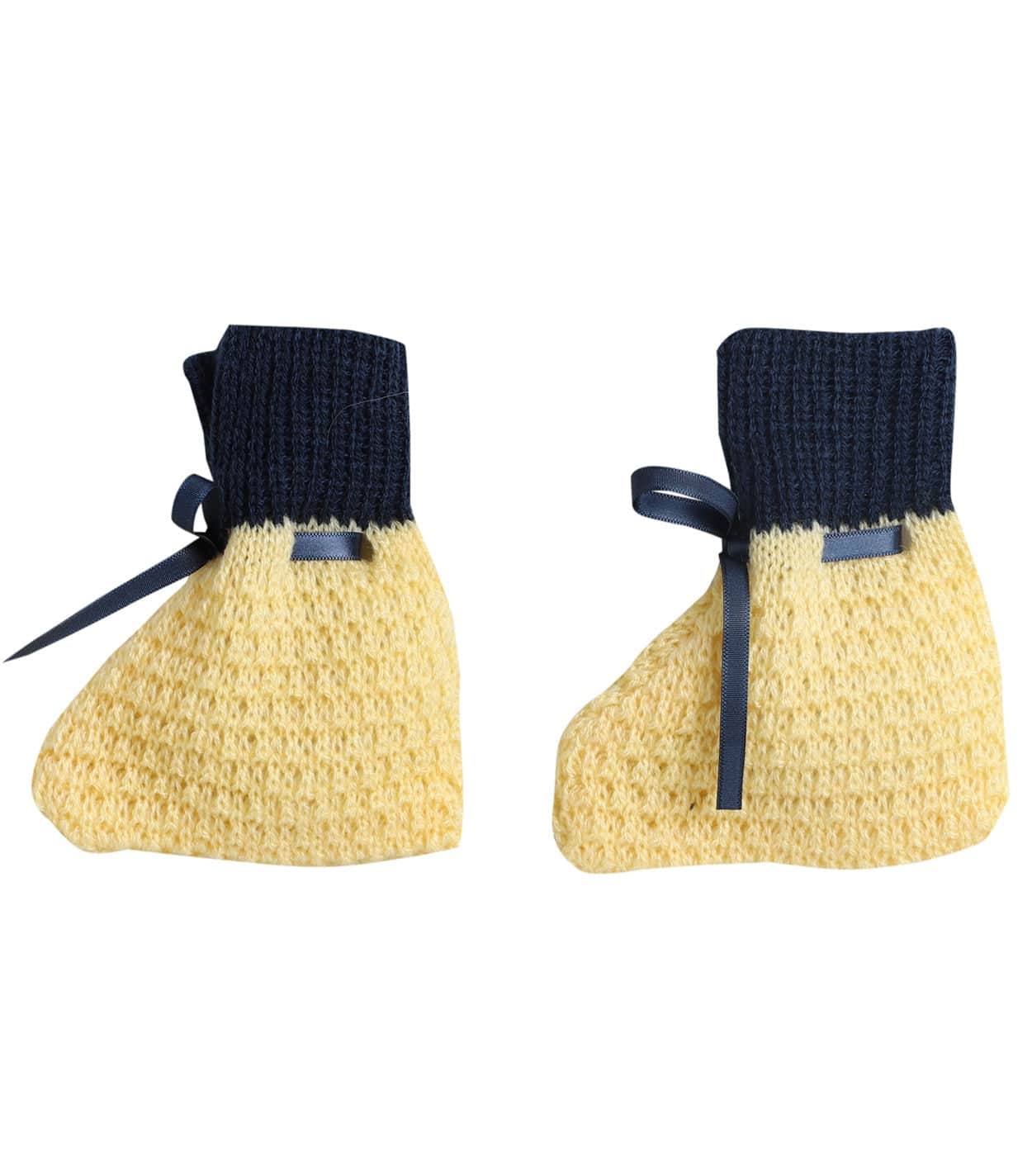 Little Angels Little Angels Sweater Set Baby Wool Full Sleeves V-Neck Color-Block Navy & Red 3-Piece Set Sweater Sets Tiny Spark Soft Knit Set