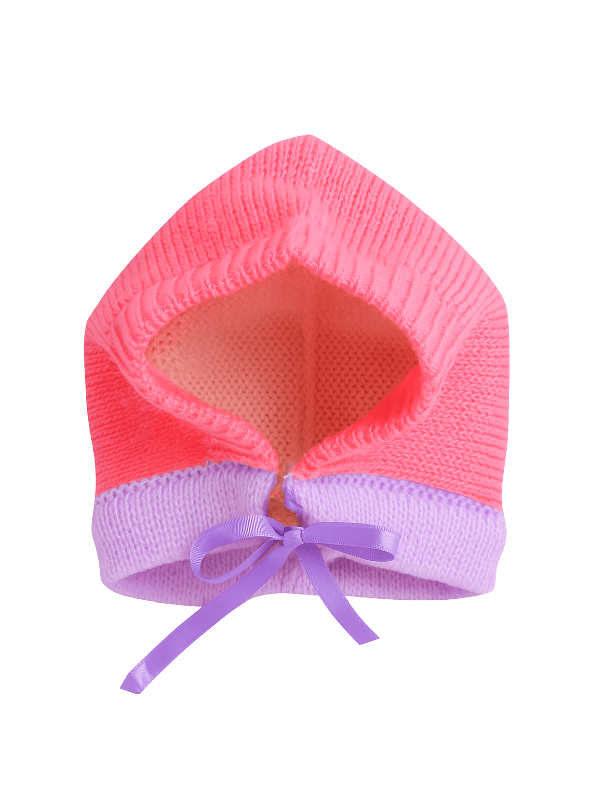 Little Angels Little Angels Sweater Set Baby Wool Full Sleeves V-Neck Color-Block Yellow & Green 3-Piece Set Sweater Sets Tiny Spark Soft Knit Set 6-12 M / Neon Pink & Violet / Soft Wool