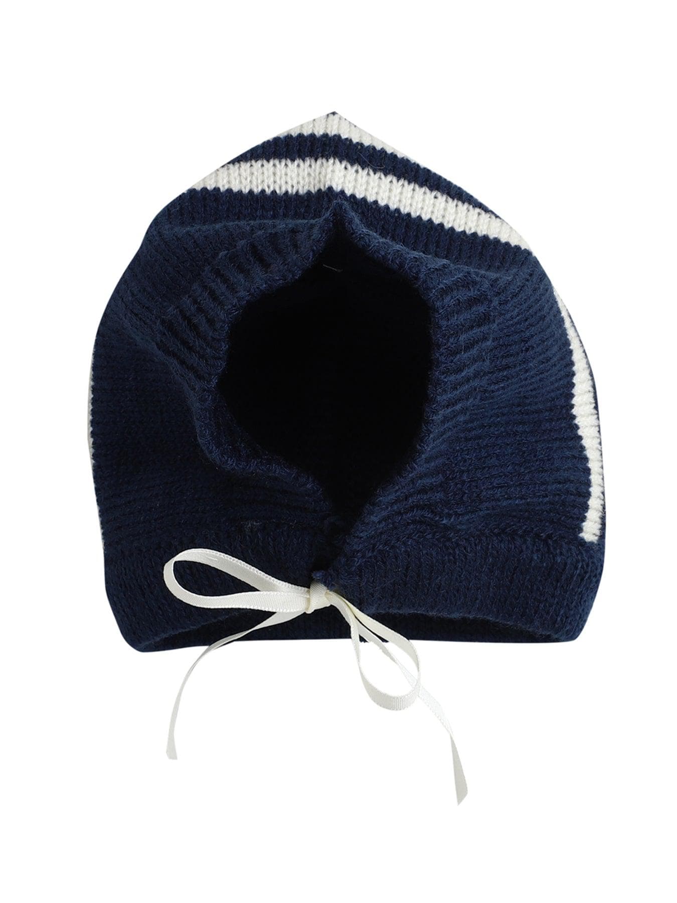 Little Angels Little Angels Sweater Set Baby Wool Full Sleeves V-Neck Jacquard Star Design Blue & Cream 3-Piece Set Sweater Sets Twinkle Nest Baby Knit Set