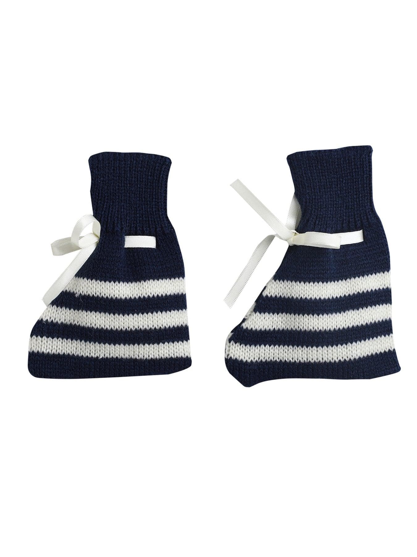 Little Angels Little Angels Sweater Set Baby Wool Full Sleeves V-Neck Jacquard Star Design Blue & Cream 3-Piece Set Sweater Sets Twinkle Nest Baby Knit Set