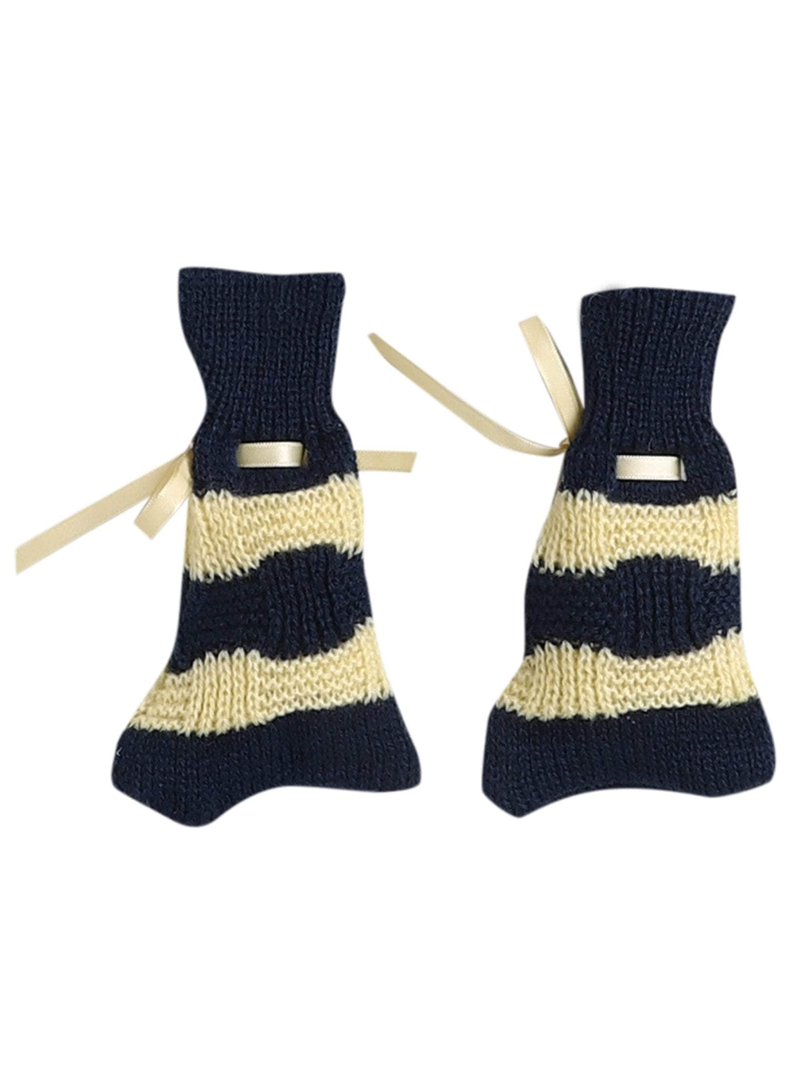 Little Angels Little Angels V-Neck Full Sleeves Full Sleeves Striped Cardigan, Tie-Knot Cap and Socks Sweater Sets Waves of Warmth Knit Set 
