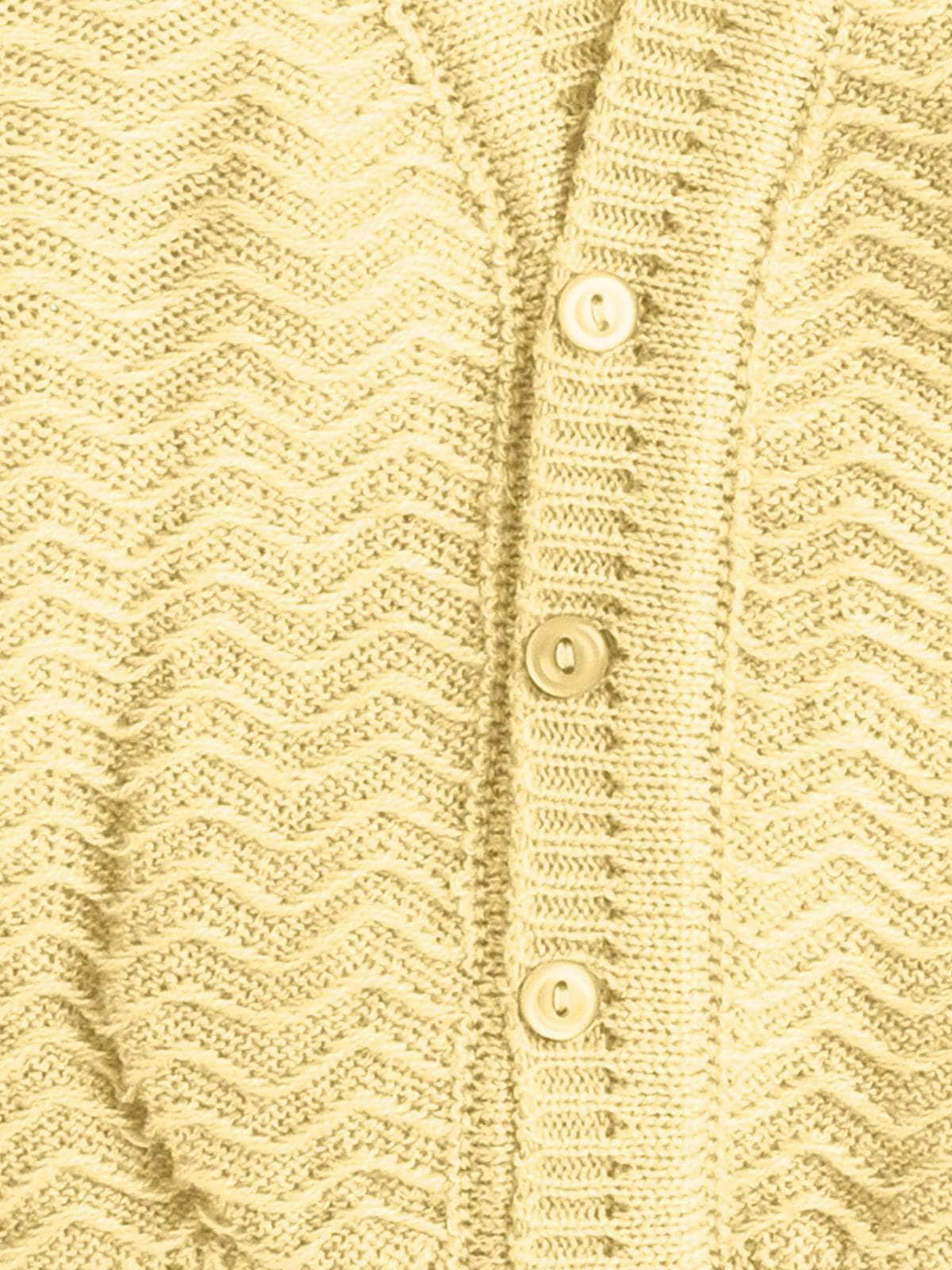 Little Angels Little Angels Sweater Set Baby Wool Full Sleeves V-Neck Striped in a Pearl Pattern Pink 3-Piece Set Sweater Sets Zaggy Cuddles Baby Knit Set