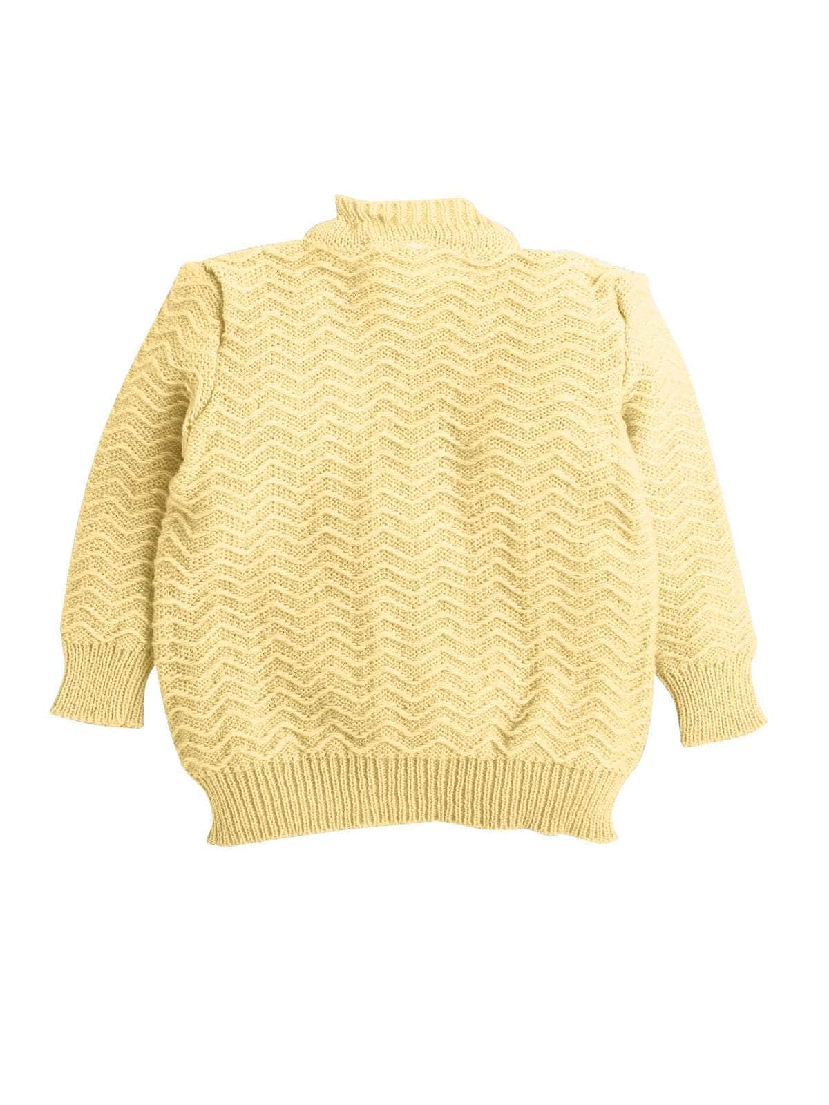 Little Angels Little Angels Sweater Set Baby Wool Full Sleeves V-Neck Striped in a Pearl Pattern Pink 3-Piece Set Sweater Sets Zaggy Cuddles Baby Knit Set