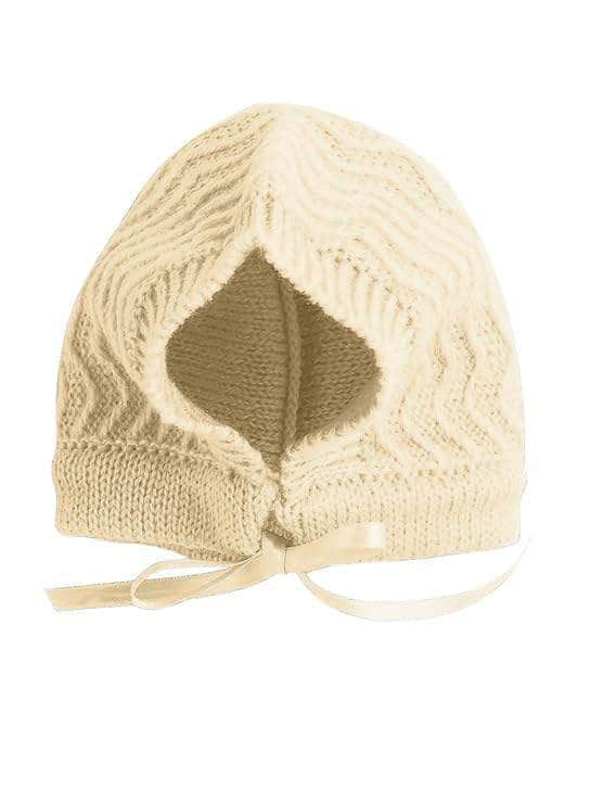 Little Angels Little Angels Sweater Set Baby Wool Full Sleeves V-Neck Striped in a Pearl Pattern Pink 3-Piece Set Sweater Sets Zaggy Cuddles Baby Knit Set
