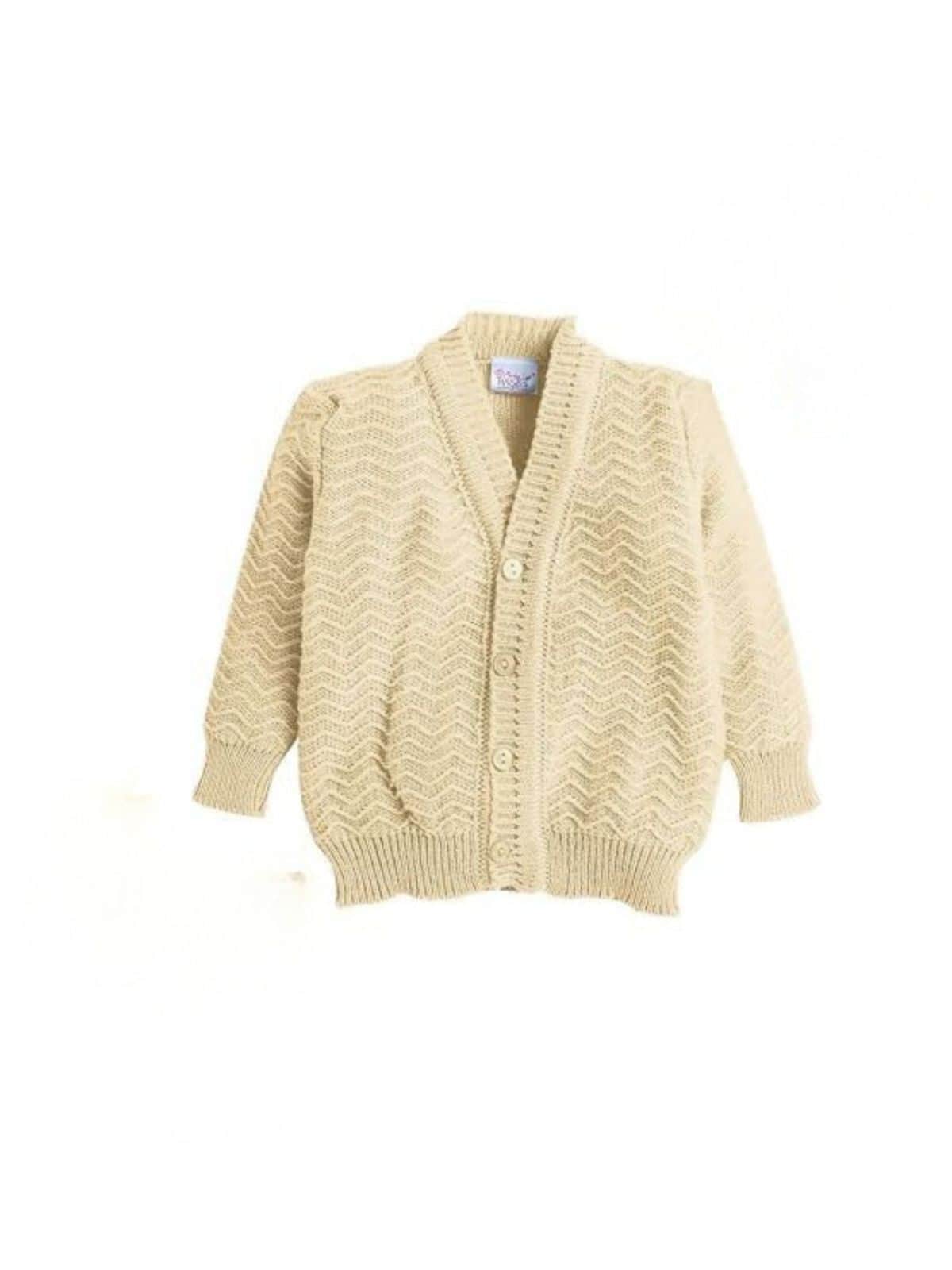 Little Angels Little Angels Sweater Set Baby Wool Full Sleeves V-Neck Striped in a Pearl Pattern Pink 3-Piece Set Sweater Sets Zaggy Cuddles Baby Knit Set