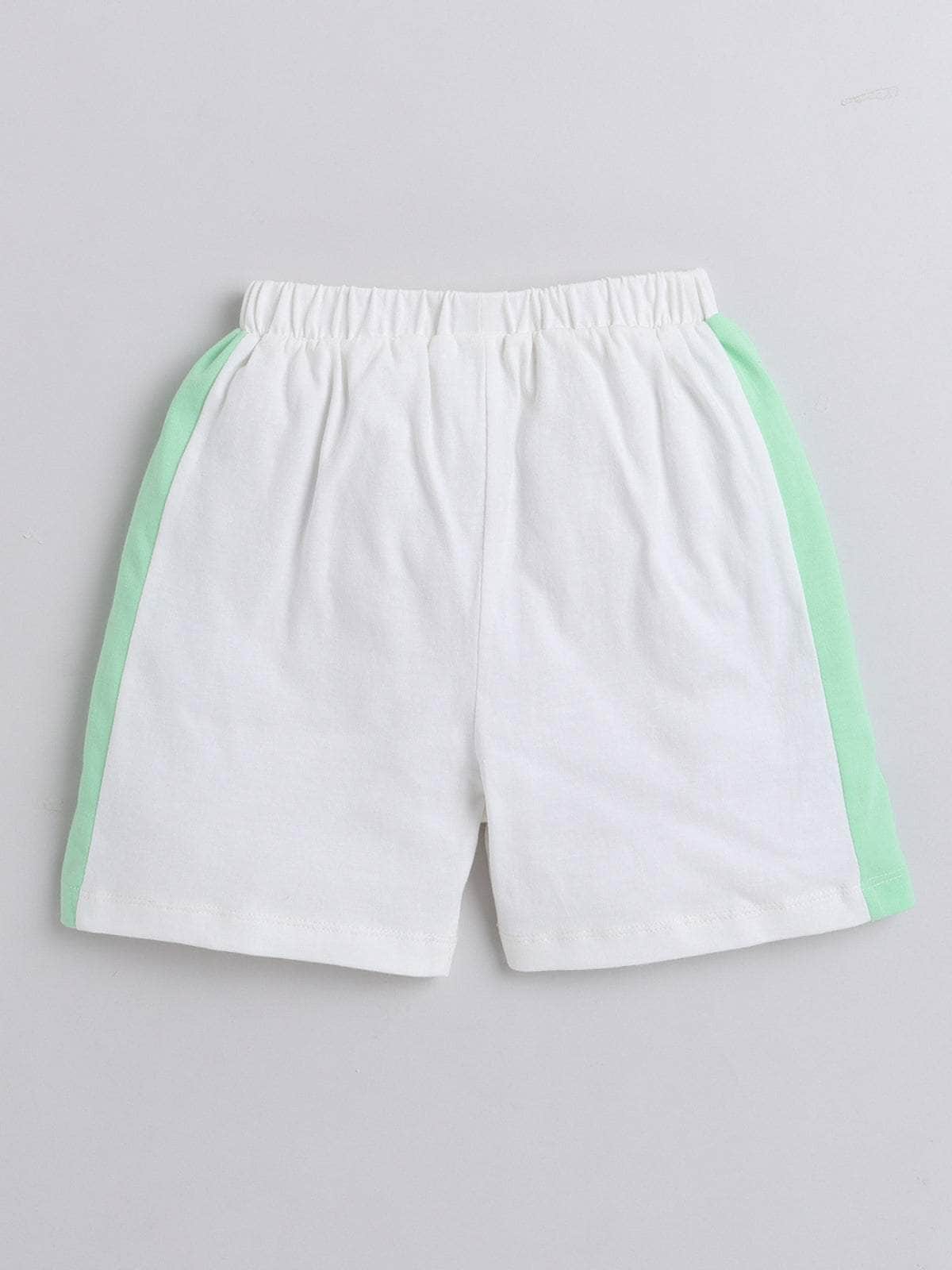 Little Angels Little Angels 2 Pcs T-shirts & Shorts Cotton Round Neck Half Sleeves Color-Block Shirt & Shorts For Baby Girls T-shirts & Shorts Chill & Thrill Summer Co-ord Set