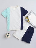 Little Angels Little Angels 2 Pcs T-shirts & Shorts Cotton Round Neck Half Sleeves Color-Block Shirt & Shorts For Baby Girls T-shirts & Shorts Comfy Kicks Tee-Shorts Duo