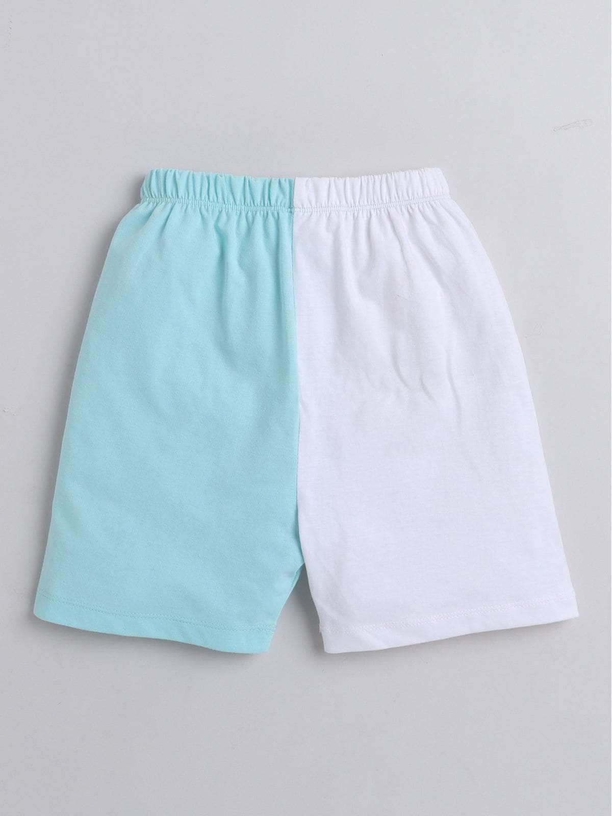 Little Angels Little Angels 2 Pcs T-shirts & Shorts Cotton Round Neck Half Sleeves Color-Block Shirt & Shorts For Baby Girls T-shirts & Shorts Comfy Kicks Tee-Shorts Duo