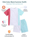 Little Angels Little Angels 2 Pcs T-shirts & Shorts Cotton Round Neck Half Sleeves Color-Block Shirt & Shorts For Baby Girls T-shirts & Shorts Comfy Kicks Tee-Shorts Duo