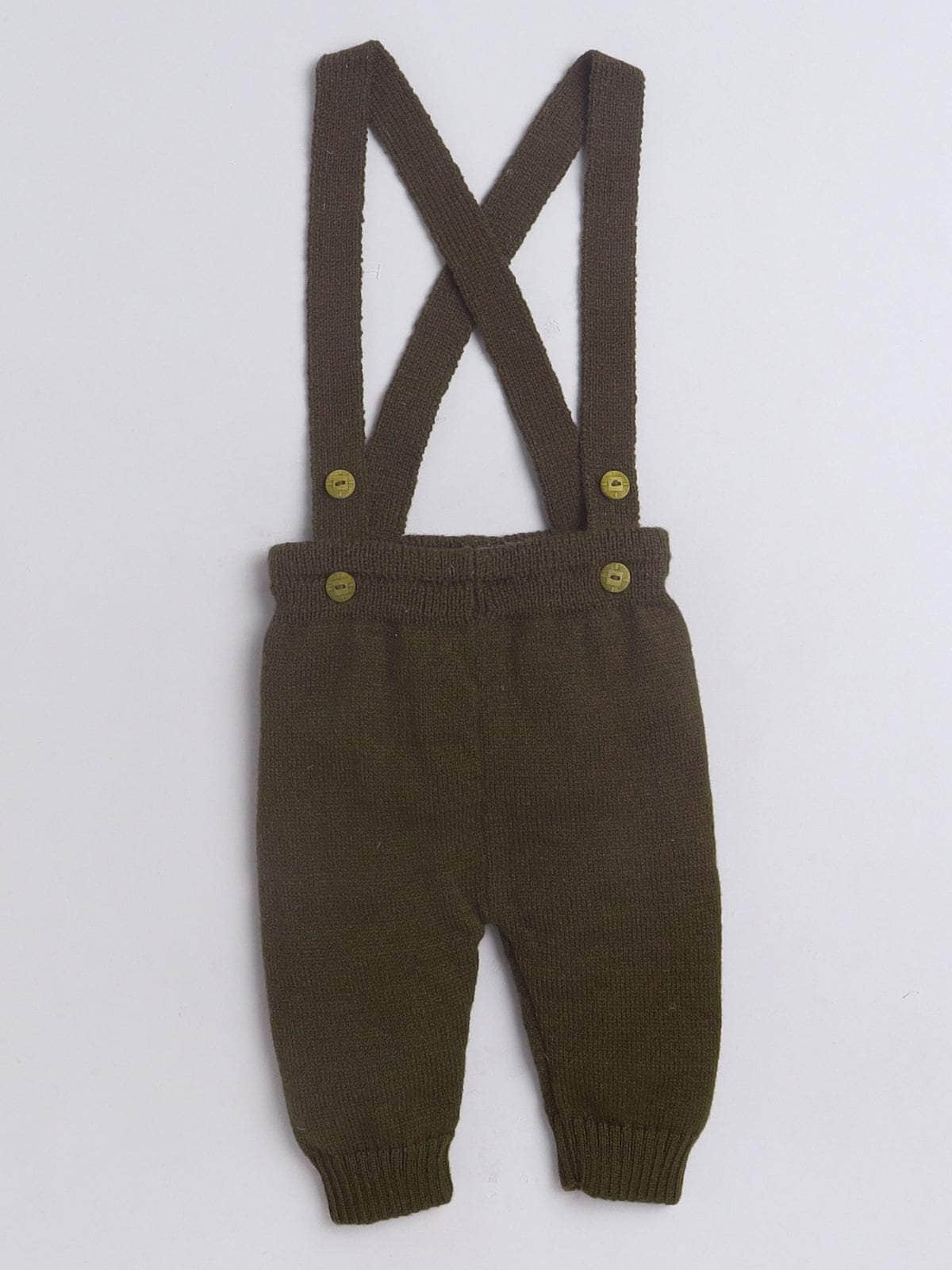 Little Angels Little Angels Baby Dungri - 1 Pcs Woollen Solid for Baby Boys - Brown Twirls, Tots & Cozy Knits